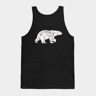 Polar Bear Skeleton Anatomy Tank Top